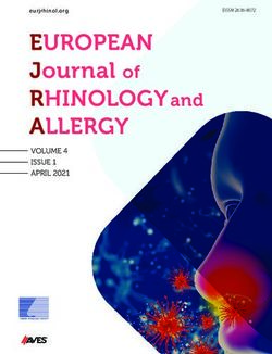 EUROPEAN Journal of RHINOLOGY and - VOLUME 4 ISSUE 1 APRIL 2021