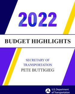 BUDGET HIGHLIGHTS PETE BUTTIGIEG - TRANSPORTATION SECRETARY OF - Department of Transportation