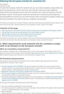 Entering the European market for essential oils - cbi.Eu