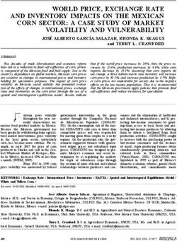 WORLD PRICE, EXCHANGE RATE AND INVENTORY IMPACTS ON THE MEXICAN CORN SECTOR: A CASE STUDY OF MARKET VOLATILITY AND VULNERABILITY