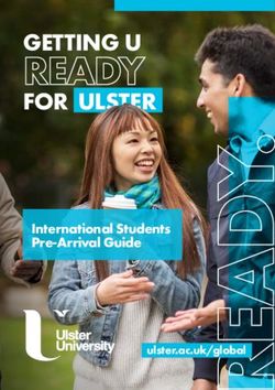 GETTING U FOR ULSTER International Students Pre-Arrival Guide - Ulster University