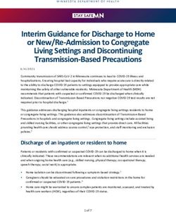Interim Guidance for Discharge to Home or New/Re-Admission to Congregate Living Settings and Discontinuing Transmission-Based Precautions