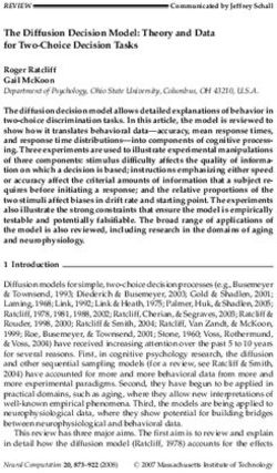The Diffusion Decision Model: Theory and Data for Two-Choice Decision Tasks