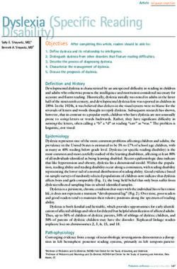 Dyslexia (Specific Reading Disability)