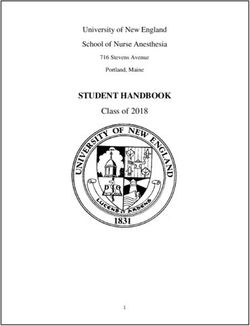 STUDENT HANDBOOK Class of 2018 - University of New England School of Nurse Anesthesia