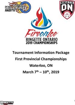 Tournament Information Package First Provincial Championships Waterloo, ON - March 7th - 10th, 2019 - Ontario Ringette