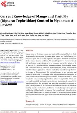 Current Knowledge of Mango and Fruit Fly (Diptera: Tephritidae) Control in Myanmar: A Review