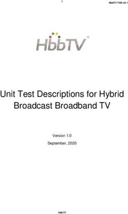 Unit Test Descriptions for Hybrid Broadcast Broadband TV - Version 1.0 September, 2020