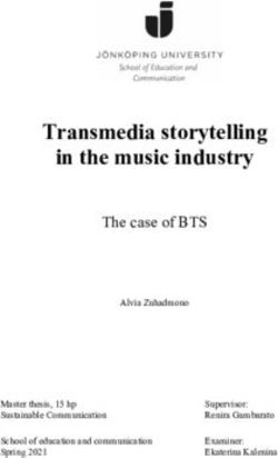 Transmedia storytelling in the music industry - The case of BTS Alvia Zuhadmono Master thesis, 15 hp Sustainable Communication - DIVA