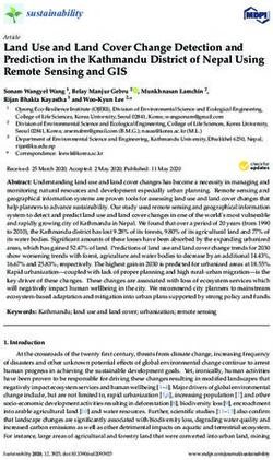 Land Use and Land Cover Change Detection and Prediction in the Kathmandu District of Nepal Using Remote Sensing and GIS - MDPI