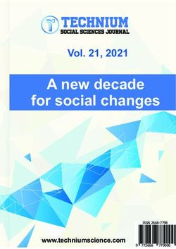 A new decade for social changes - Vol. 21, 2021 - www.techniumscience.com - Technium Science