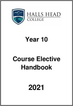 2021 Year 10 Course Elective Handbook - Halls Head College