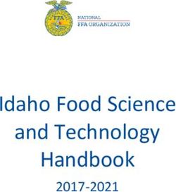 Idaho Food Science and Technology Handbook 2017-2021