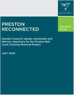 PRESTON RECONNECTED JULY 2020 - Darebin Council's design, movement and delivery objectives for the Preston-Bell Level Crossing Removal Project ...