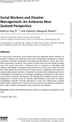 Social Workers and Disaster Management: An Aotearoa New Zealand Perspective