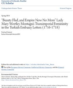 "Beauty Fled, and Empire Now No More" Lady Mary Wortley Montagu's Transimperial Femininity in the Turkish Embassy Letters (1716-1718) - CU Scholar