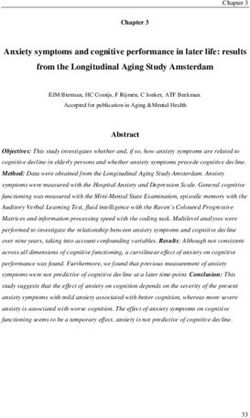 Anxiety symptoms and cognitive performance in later life: results from the Longitudinal Aging Study Amsterdam
