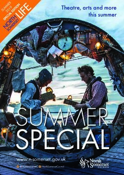 SPECIAL SUMMER - Theatre, arts and more this summer - North Somerset Council