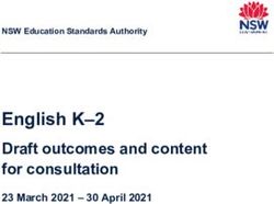 English K-2 Draft outcomes and content for consultation 23 March 2021 - 30 April 2021 - NESA