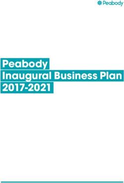Peabody Inaugural Business Plan 2017-2021