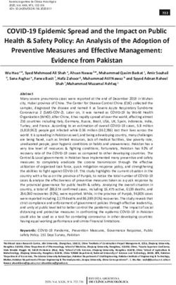 COVID-19 Epidemic Spread and the Impact on Public Health & Safety Policy: An Analysis of the Adoption of Preventive Measures and Effective ...