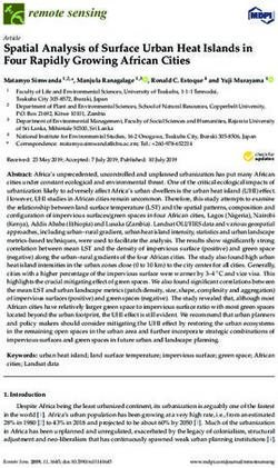 Spatial Analysis of Surface Urban Heat Islands in Four Rapidly Growing African Cities - MDPI