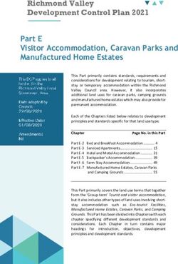 Part E Visitor Accommodation, Caravan Parks and Manufactured Home Estates