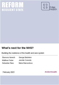 REFORM RESILIENT STATE - What's next for the NHS?