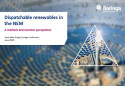 Dispatchable renewables in the NEM - A markets and investor perspective
