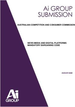 Ai GROUP SUBMISSION AUSTRALIAN COMPETITION AND CONSUMER COMMISSION NEWS MEDIA AND DIGITAL PLATFORMS MANDATORY BARGAINING CODE