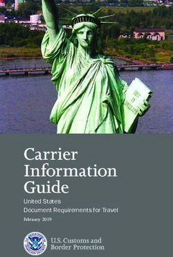 Carrier Information Guide - United States Document Requirements for Travel February 2019 - US Customs and Border Protection