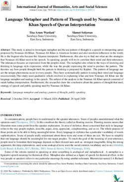 Language Metaphor and Pattern of Though used by Nouman Ali Khan Speech of Quran Interpretation