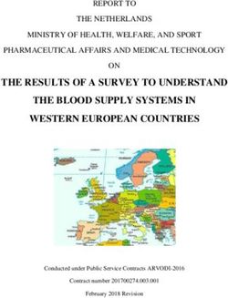 THE RESULTS OF A SURVEY TO UNDERSTAND THE BLOOD SUPPLY SYSTEMS IN WESTERN EUROPEAN COUNTRIES - Rijksoverheid
