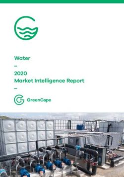 WATER 2020 MARKET INTELLIGENCE REPORT - GREENCAPE
