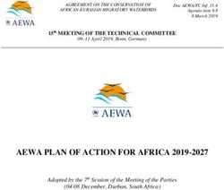 AEWA PLAN OF ACTION FOR AFRICA 2019-2027