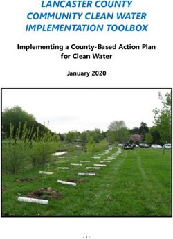 LANCASTER COUNTY COMMUNITY CLEAN WATER IMPLEMENTATION TOOLBOX - Implementing a County-Based Action Plan for Clean Water