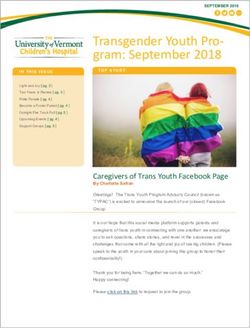 Transgender Youth Pro- gram: September 2018 - The University of ...