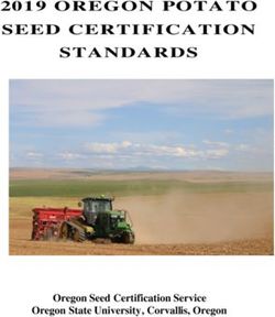 2019 OREGON POTATO SEED CERTI FICATION STANDARD S - Oregon Seed Certification Service Oregon State University, Corvallis, Oregon