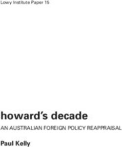 Howard's decade Paul Kelly - AN AUSTRALIAN FOREIGN POLICY REAPPRAISAL - Lowy Institute