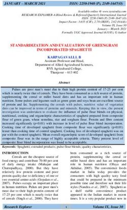 STANDARDIZATION AND EVALUATION OF GREENGRAM INCORPORATED SPAGHETTI KARPAGAVALLI. B