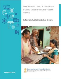 MODERNISATION OF TARGETED PUBLIC DISTRIBUTION SYSTEM - (TPDS) Reforms in Public Distribution System