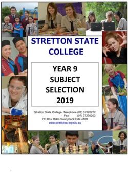 YEAR 9 SUBJECT SELECTION 2019 - INFORMATION 2019 - Stretton State College