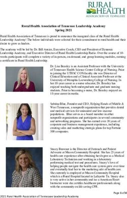 Rural Health Association of Tennessee Leadership Academy Spring 2021