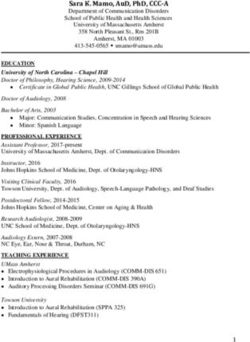 SARA K. MAMO, AUD, PHD, CCC-A - DEPARTMENT OF COMMUNICATION DISORDERS - UMASS AMHERST