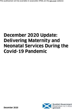 December 2020 Update: Delivering Maternity and Neonatal Services During the Covid-19 Pandemic - December 2020