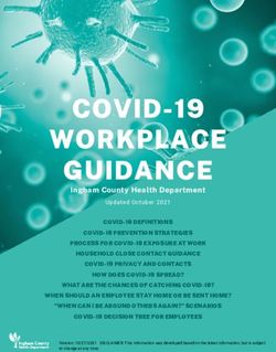 COVID-19 WORKPLACE GUIDANCE - Ingham County Health Department - Ingham County Health ...