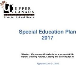 Special Education Plan 2017 - Mission: We prepare all students for a successful life Vision: Creating Futures, Leading and Learning for All ...