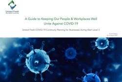 A Guide to Keeping Our People & Workplaces Well Unite Against COVID-19 - United Fresh COVID-19 Continuity Planning for Businesses during Alert Level 3
