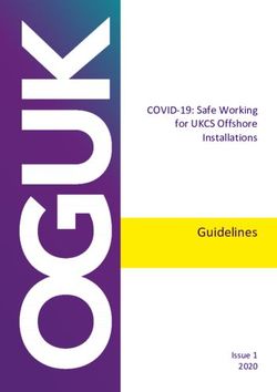 Guidelines - COVID-19: Safe Working for UKCS Offshore Installations - Issue 1 2020 - Oil & Gas UK