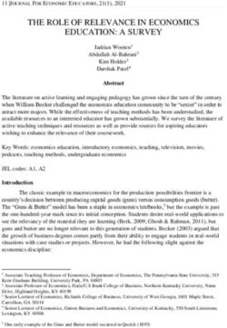 THE ROLE OF RELEVANCE IN ECONOMICS EDUCATION: A SURVEY